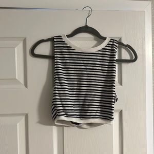 Zara striped crop top